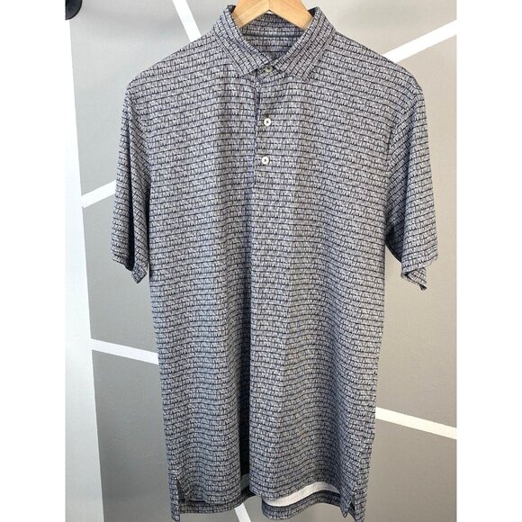 Johnnie O Millard Golf Polo Men’s Medium Heather Black Stretch Performance - Picture 1 of 16